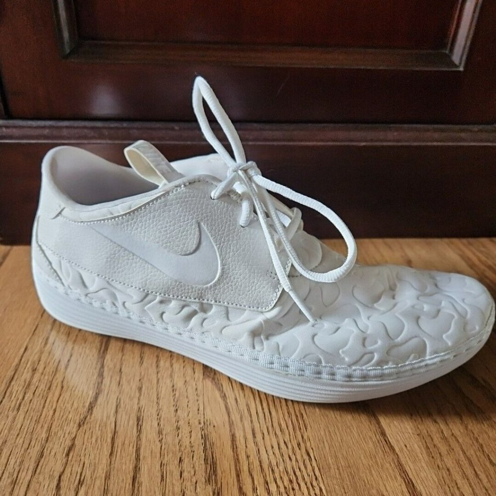Nike Solarsoft White Lightweight Comfort Lace Sneakers 728857 Men 11 EU 45 Rare